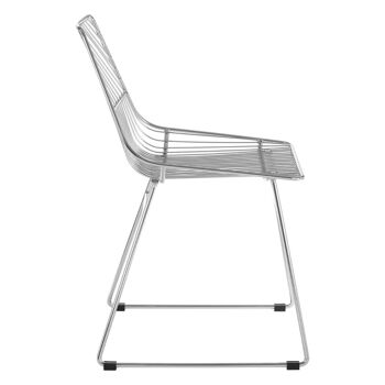 District Chrome Metal Tapered Wire Chair 4