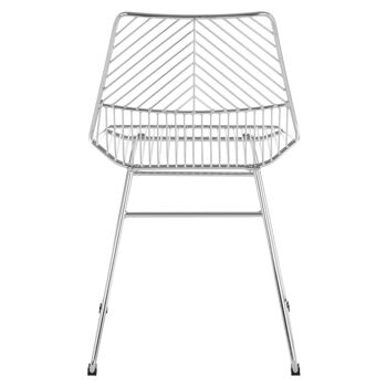 District Chrome Metal Tapered Wire Chair 5