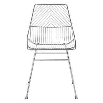 District Chrome Metal Tapered Wire Chair 7