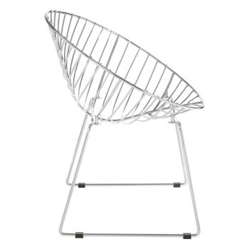 District Chrome Metal Wire Rounded Chair 4