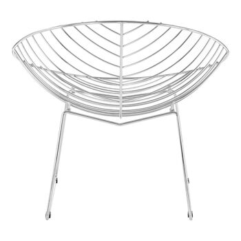 District Chrome Metal Wire Rounded Chair 5