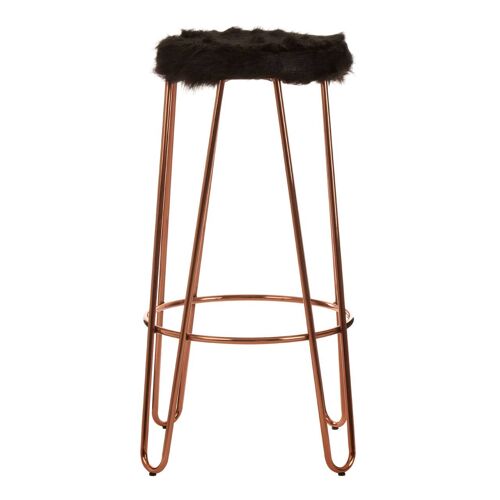 District Faux Fur Hairpin Stool