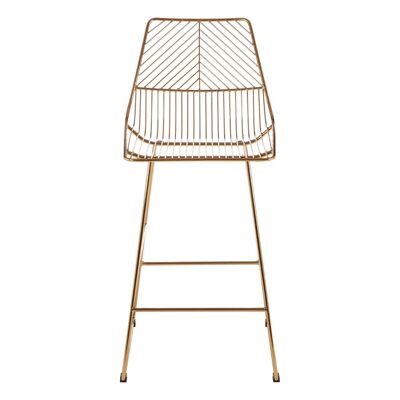District Gold Metal Wire Tapered Bar Chair