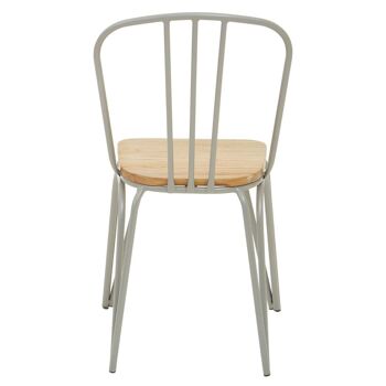 District Grey Finish Metal Frame Dining Chair 5