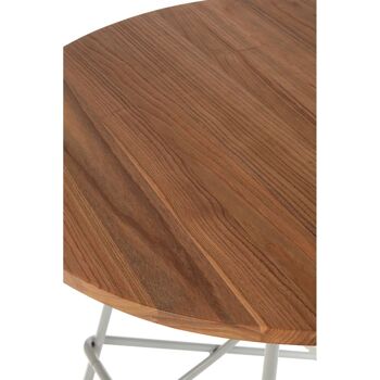 District Grey Metal & Elm Wood Round Table 10