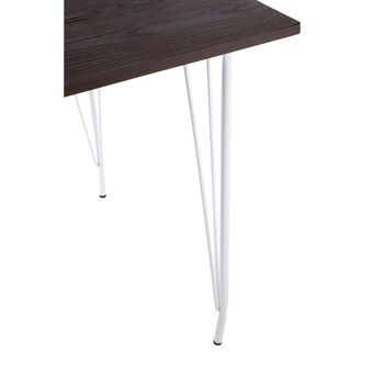 District White Metal and Elm Wood Table 5