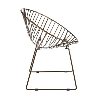 District Wire Chair Bronze Metal 4