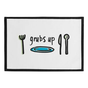 Doodle "grubs up" Placemats - Set of 4 1