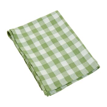 Doro Set of Three Green and White Tea Towels 3