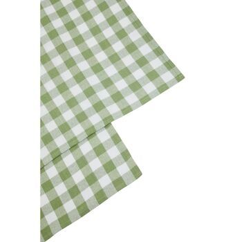 Doro Set of Three Green and White Tea Towels 5