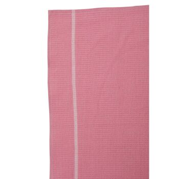 Doro Set of Three Waffle Pink and White Tea Towels 5