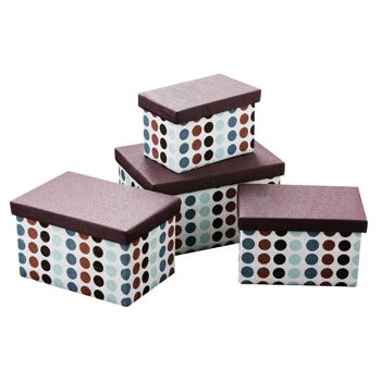 Dots Storage Boxes - Set of 4 1