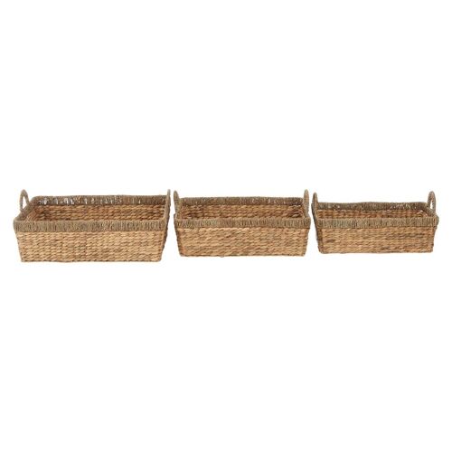Double Seagrass Rim Storage Baskets