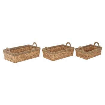 Double Seagrass Rim Storage Baskets 8