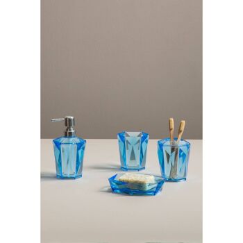 Dow Blue Acrylic Toothbrush Holder 4