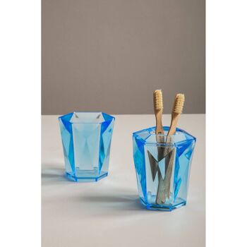 Dow Blue Acrylic Toothbrush Holder 5