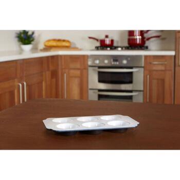 Ecocook Black Muffin Tray 8