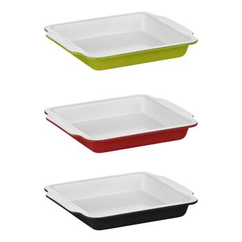 Ecocook Lime Green Carbon Stee Baking Dish 2