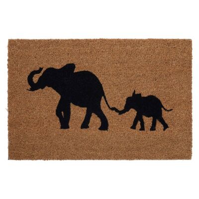 Elephant & Baby Elephant Doormat