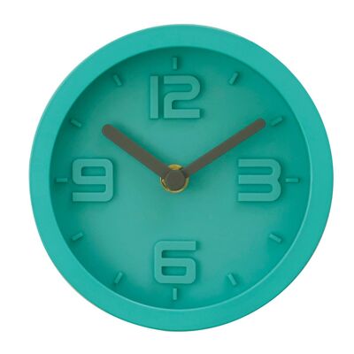 Elko Cyan Finish Embossed Wall Clock