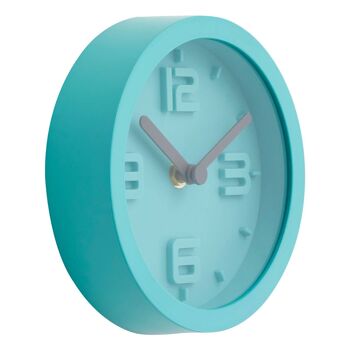 Elko Cyan Finish Embossed Wall Clock 3