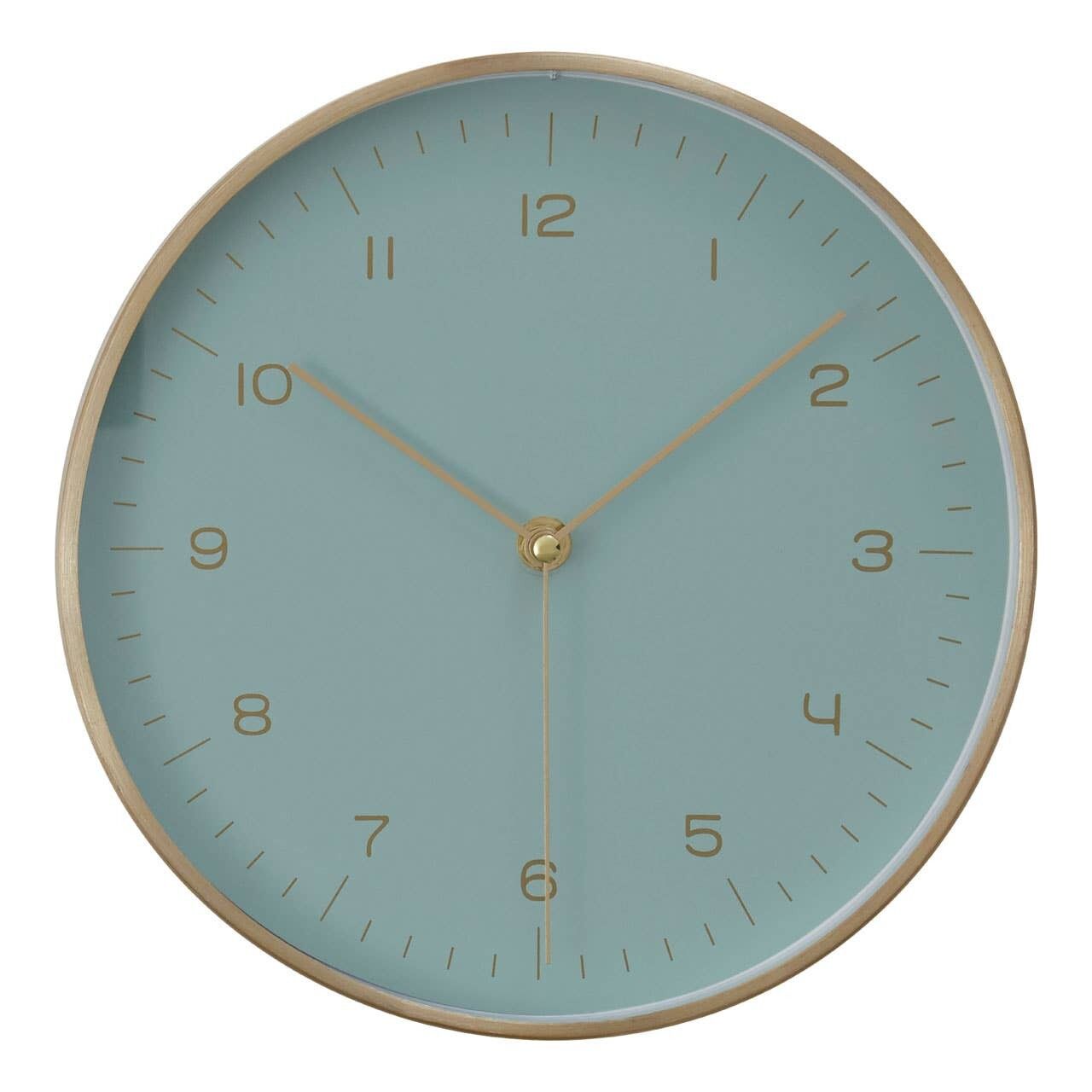 Elko Orologio da parete finitura oro/verde menta