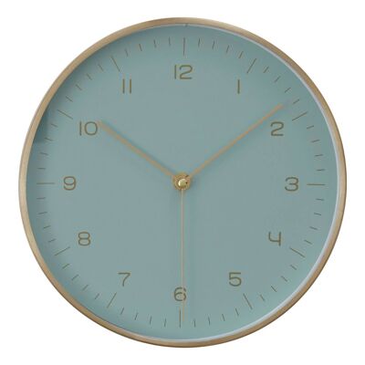 Elko Gold / Mint Green Finish Wall Clock