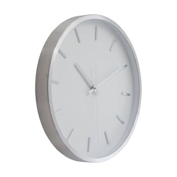 Elko Large 3D Effect Silver Wall Clock 3