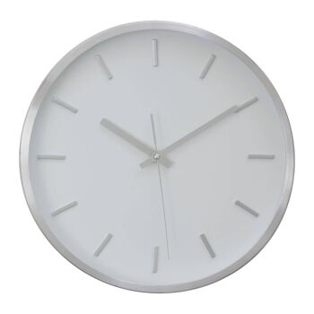 Elko Large 3D Effect Silver Wall Clock 5