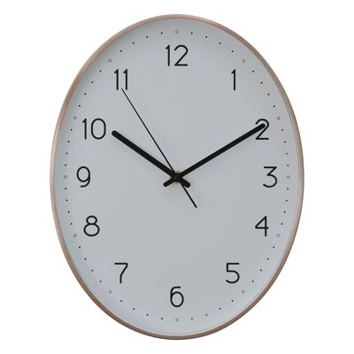 Elko Oval Wall Clock with Copper Finish