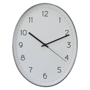 Elko Oval Wall Clock with Dark Grey Finish 1
