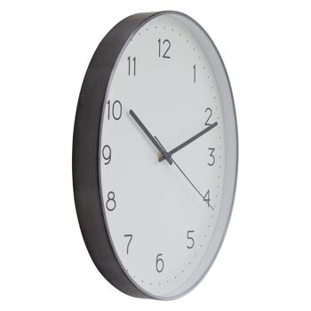 Elko Oval Wall Clock with Dark Grey Finish 3