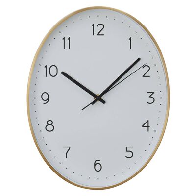Elko Oval Wall Clock with Gold Finish