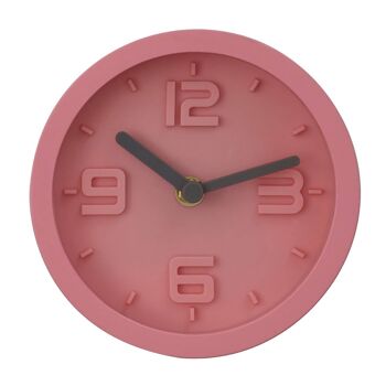 Elko Pink Finish Embossed Wall Clock 2