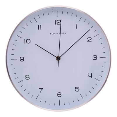 Elko Round Copper Finish Wall Clock