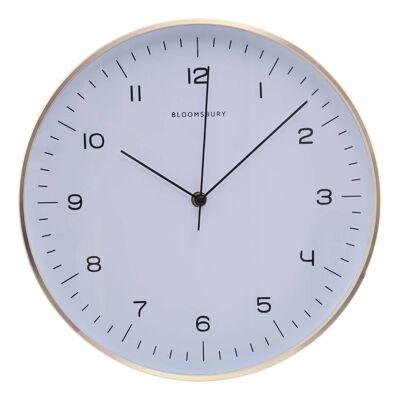 Elko Round Gold Finish Wall Clock