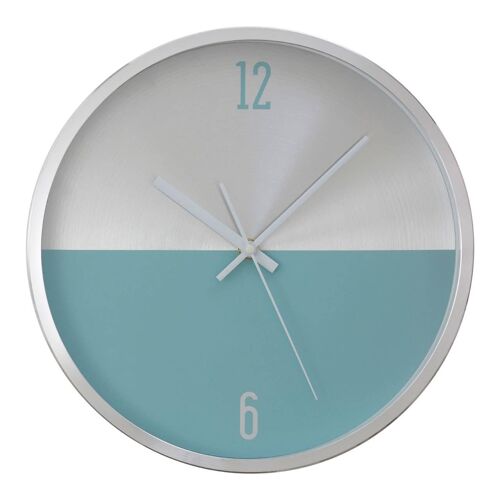 Elko Silver / Blue Finish Wall Clock