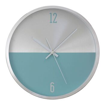 Elko Silver / Blue Finish Wall Clock 1