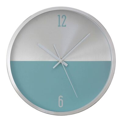 Elko Silver / Blue Finish Wall Clock