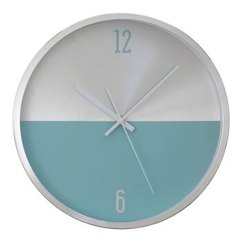 Elko Silver / Blue Finish Wall Clock 2