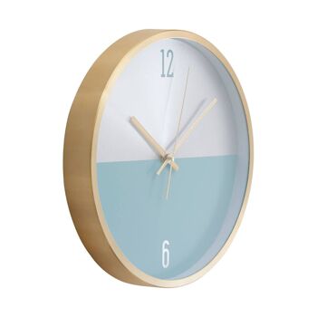 Elko Silver / Gold / Blue Finish Wall Clock 3