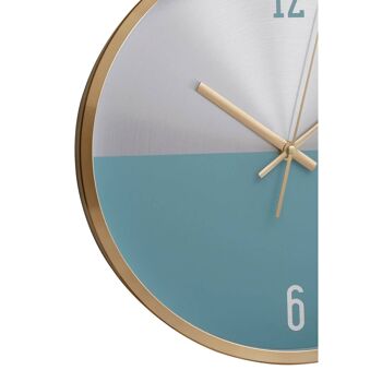 Elko Silver / Gold / Blue Finish Wall Clock 4