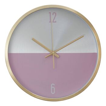 Elko Silver / Gold / Pink Finish Wall Clock 1