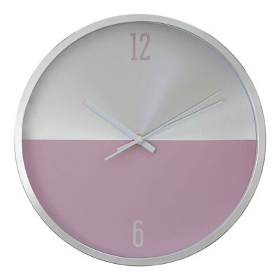 Elko Silver / Pink Finish Wall Clock