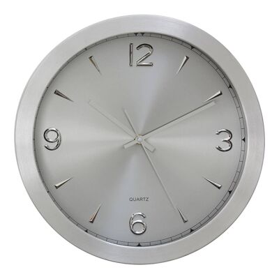 Elko Silver Finish Aluminium Wall Clock