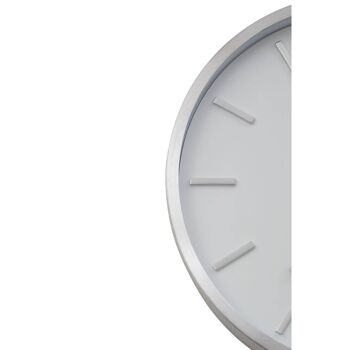 Elko Small 3D Effect Silver Wall Clock 4
