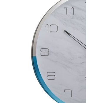 Elko Wall Clock with Silver / Blue Frame 4
