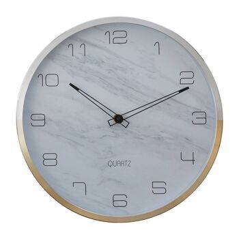 Elko Wall Clock with Silver / Gold Frame 1