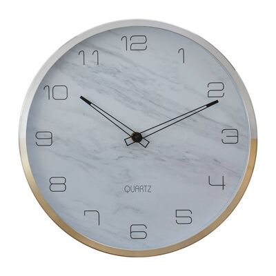 Elko Wall Clock with Silver / Gold Frame
