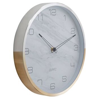 Elko Wall Clock with Silver / Gold Frame 3